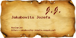 Jakabovits Jozefa névjegykártya
